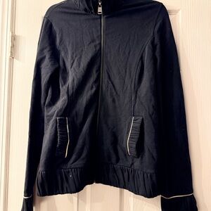 Burberry London Women’s Black Ruched Zip Jacket